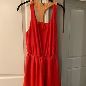 Pink/orange knee length dress